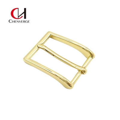 Rustproof 25.2g Gold Square Belt Buckle , Wear Resistant Heel Bar Belt Buckle