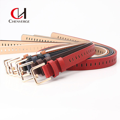 ODM Ladies Leather Belt Casual Hollowed Out Decoration Fake Needle Buckle Belt Jeans