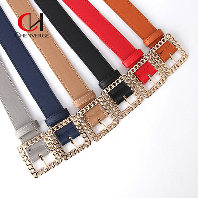 Women'S Hollowed Out Gold Square Buckle Belt Multi Color ODM