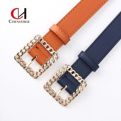 Women'S Hollowed Out Gold Square Buckle Belt Multi Color ODM