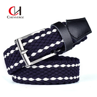 Female Plaid Woven Cloth Belt Retro Hand Grey Blue And Black Color