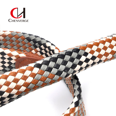 Couples Style Woven Elastic Belt Fashion Plaid Women Handmade